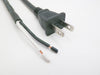 3FT Nema 1-15P Non Polarized to ROJ 1/2IN Strip 14/IN Power Cord