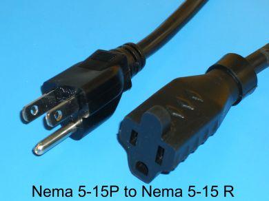 25FT Nema 5-15P to Nema 5-15R Extension Cord 12/3 SJEOW NA