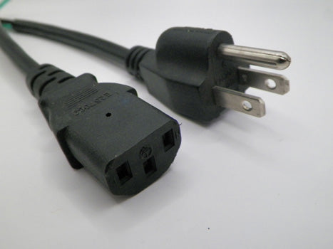 2FT NEMA 5-15P to IEC-320 C-13 Computer Power Cord