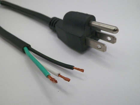 10FT Nema 5-15P to ROJ 2IN Strip 1/2IN Power Cord 18/3 SJTW NA