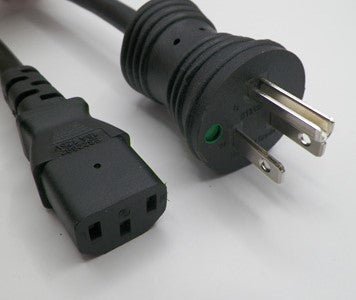 8FT NEMA 5-15PH to IEC-320 C-13 Hospital Computer Power Cord 16/3 SJTW NA