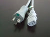 8FT NEMA 5-15PH to IEC-320 C-13 Gray Hospital Computer Power Cord 18/3 SJTW