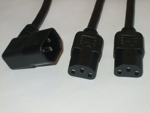 10FT IEC-320 C-14 to IEC-320 C-13(x2) Computer Power Cord