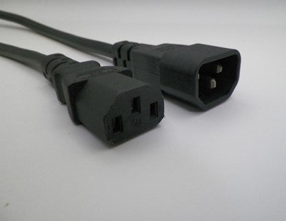 9FT IEC-320 C-14 to IEC-320 C-13 Computer Power Cord