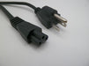 1FT NEMA 5-15P to IEC-320 C-5 Computer Power Cord 18/3 SJTW NA 10A 125v