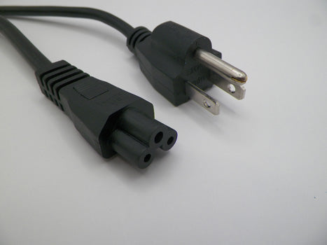 1FT NEMA 5-15P to IEC-320 C-5 Computer Power Cord 18/3 SJTW NA 10A 125v