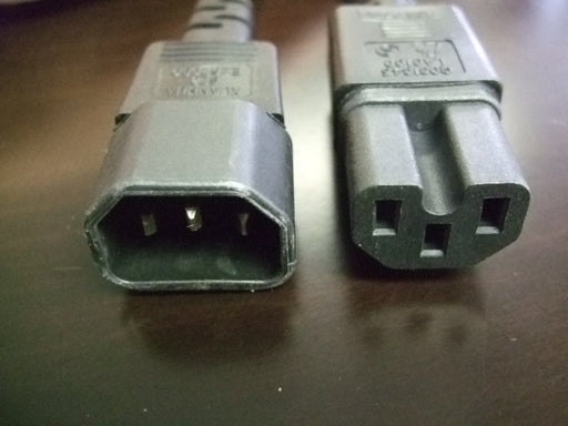 2FT IEC-320 C-14 to IEC-320 C-15 Computer Power Cord 14/3 SJTW NA