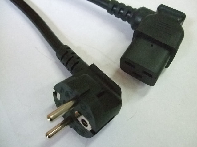 13FT European Right-Angle Plug to IEC-320 C-19LA International Computer Power Cord 1.5mm² H05VVf3g CEE