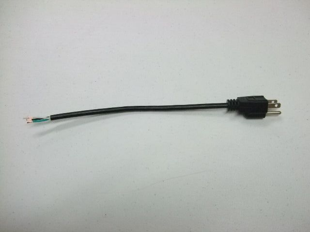 1FT 1IN NEMA 5-15P to ROJ 2IN Strip 1/4IN Black Power Cord 18/3 SVT NA 10A 125V 105C