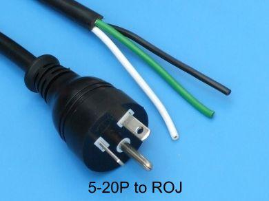 8 FT Heavy Duty Power Cord 