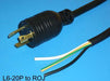 5FT NEMA L5-20P to ROJ 2IN Strip 1/2IN Heavy Duty Power Cord